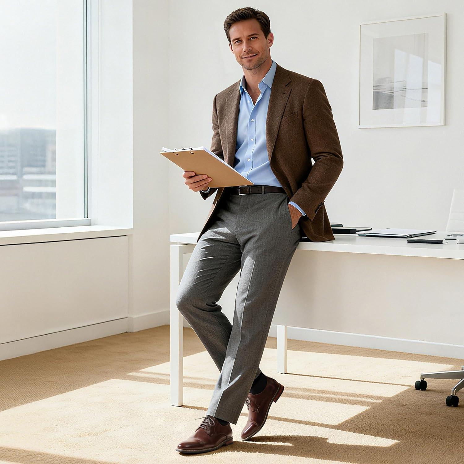 imageBruno Marc Moda Italy Prince Mens Classic Modern Oxford Lace Dress ShoesDark Brown