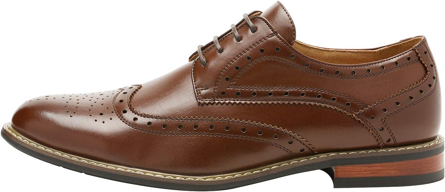 imageBruno Marc Moda Italy Prince Mens Classic Modern Oxford Lace Dress ShoesPrince3darkbrown