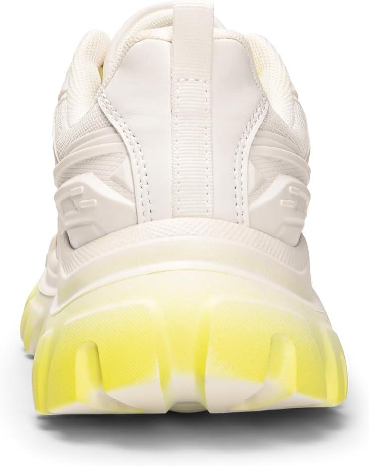 imageDREAM PAIRS Women Chunky Fashion Sneakers Platform Bold LaceUp Comfortable SneakersIvoryYellowbold