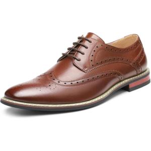 Bruno Marc Moda Italy Prince Men’s Classic Modern Oxford Lace Dress Shoes(Prince-3-dark-brown)