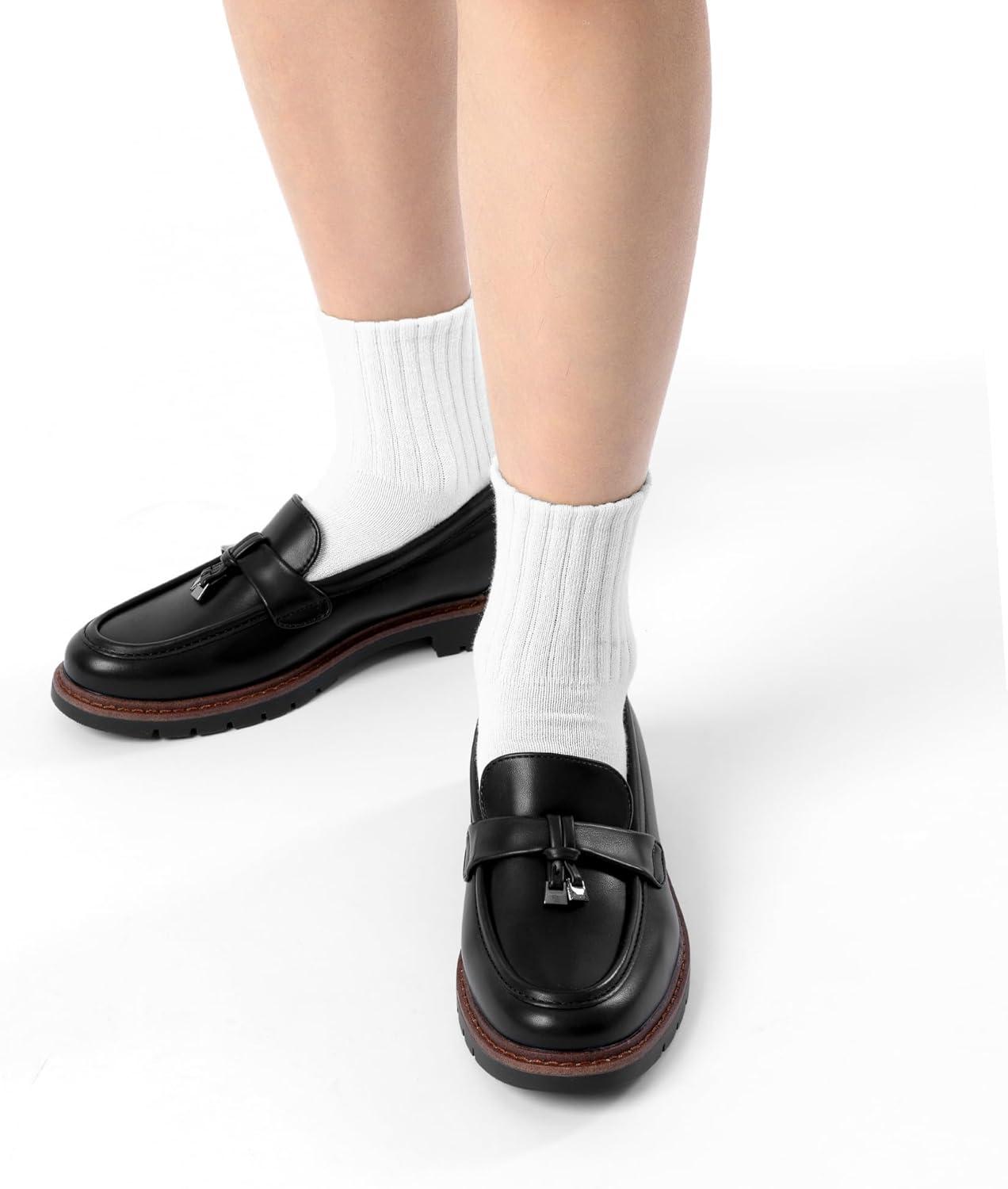 imageDREAM PAIRS Loafers for Women Slip On Loafer Comfortable Dressy Casual Business Office ShoesBlackpu