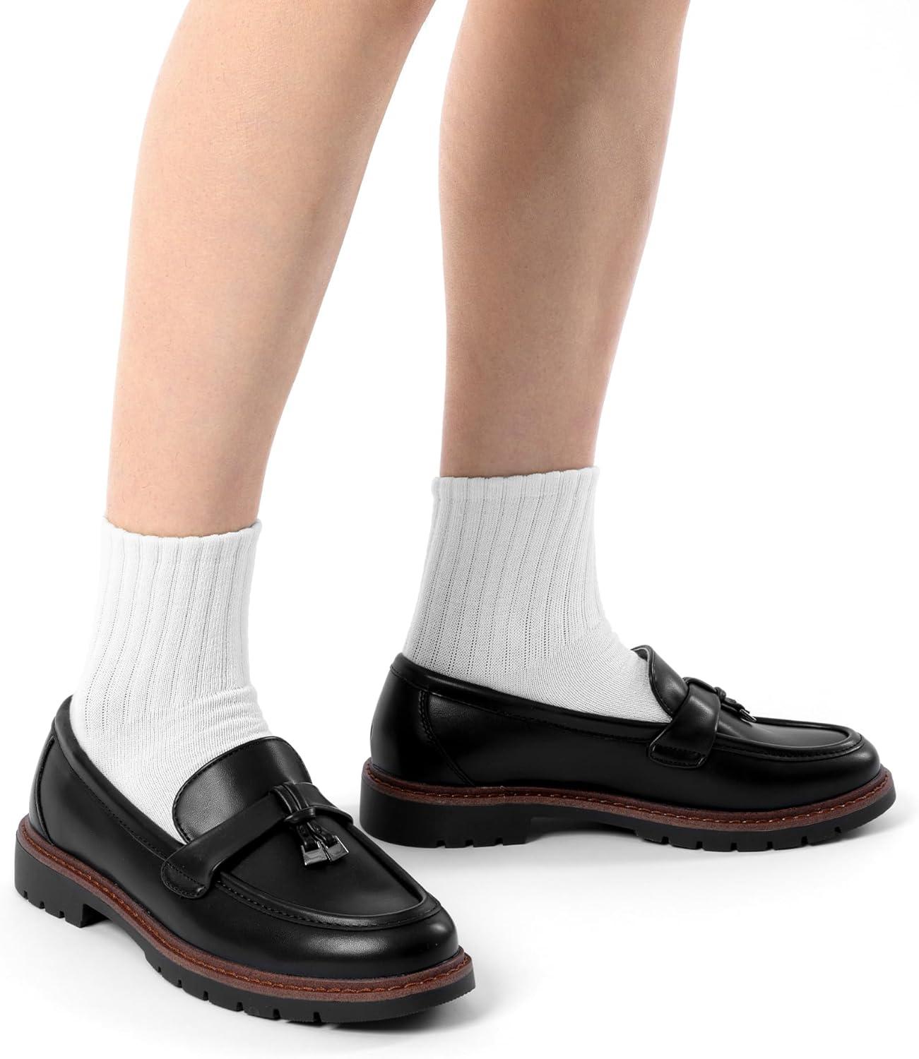 imageDREAM PAIRS Loafers for Women Slip On Loafer Comfortable Dressy Casual Business Office ShoesBlackpu