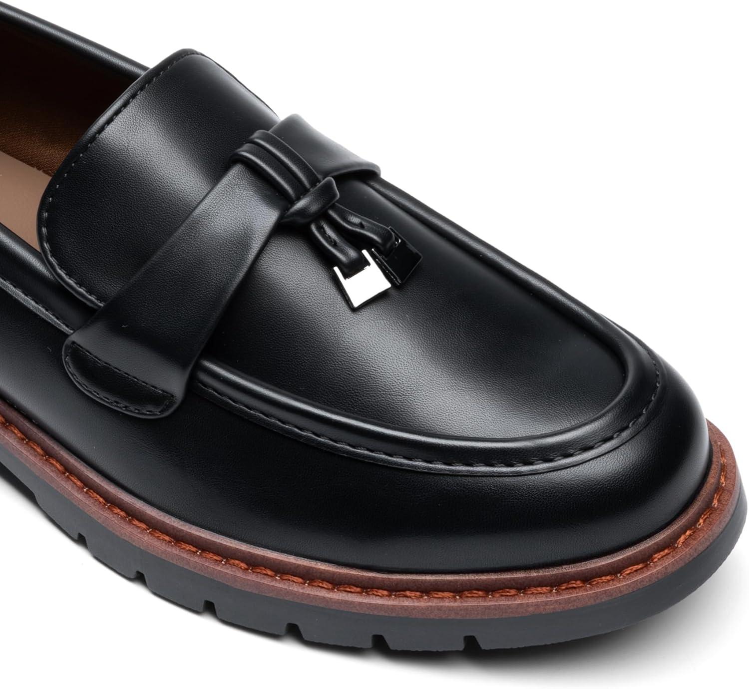 imageDREAM PAIRS Loafers for Women Slip On Loafer Comfortable Dressy Casual Business Office ShoesBlackpu