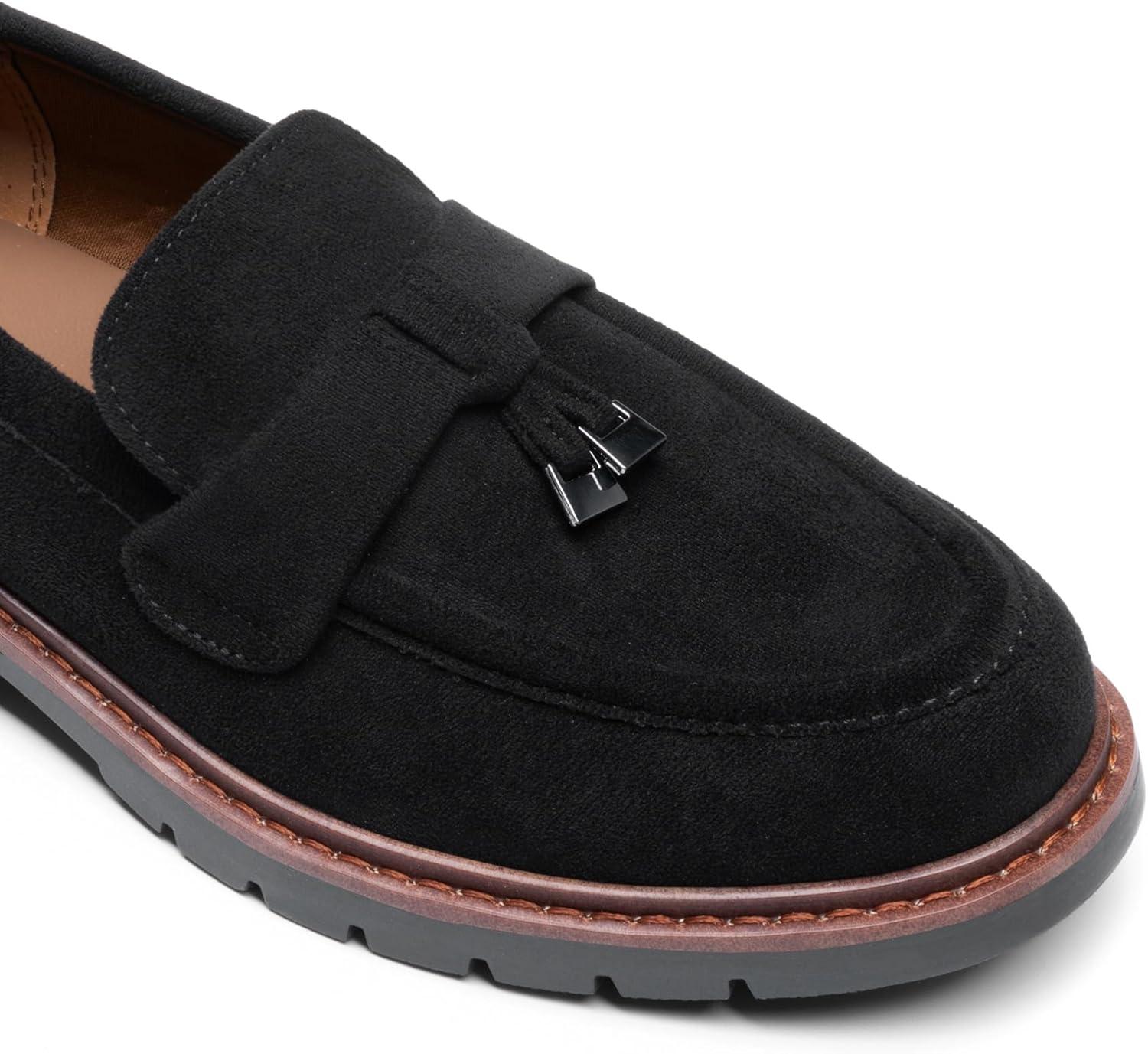 imageDREAM PAIRS Loafers for Women Slip On Loafer Comfortable Dressy Casual Business Office ShoesBlacksuede