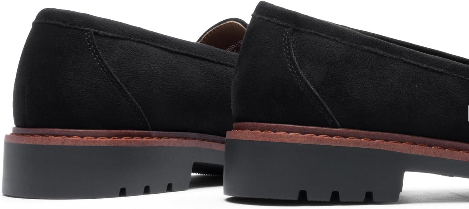 imageDREAM PAIRS Loafers for Women Slip On Loafer Comfortable Dressy Casual Business Office ShoesBlacksuede