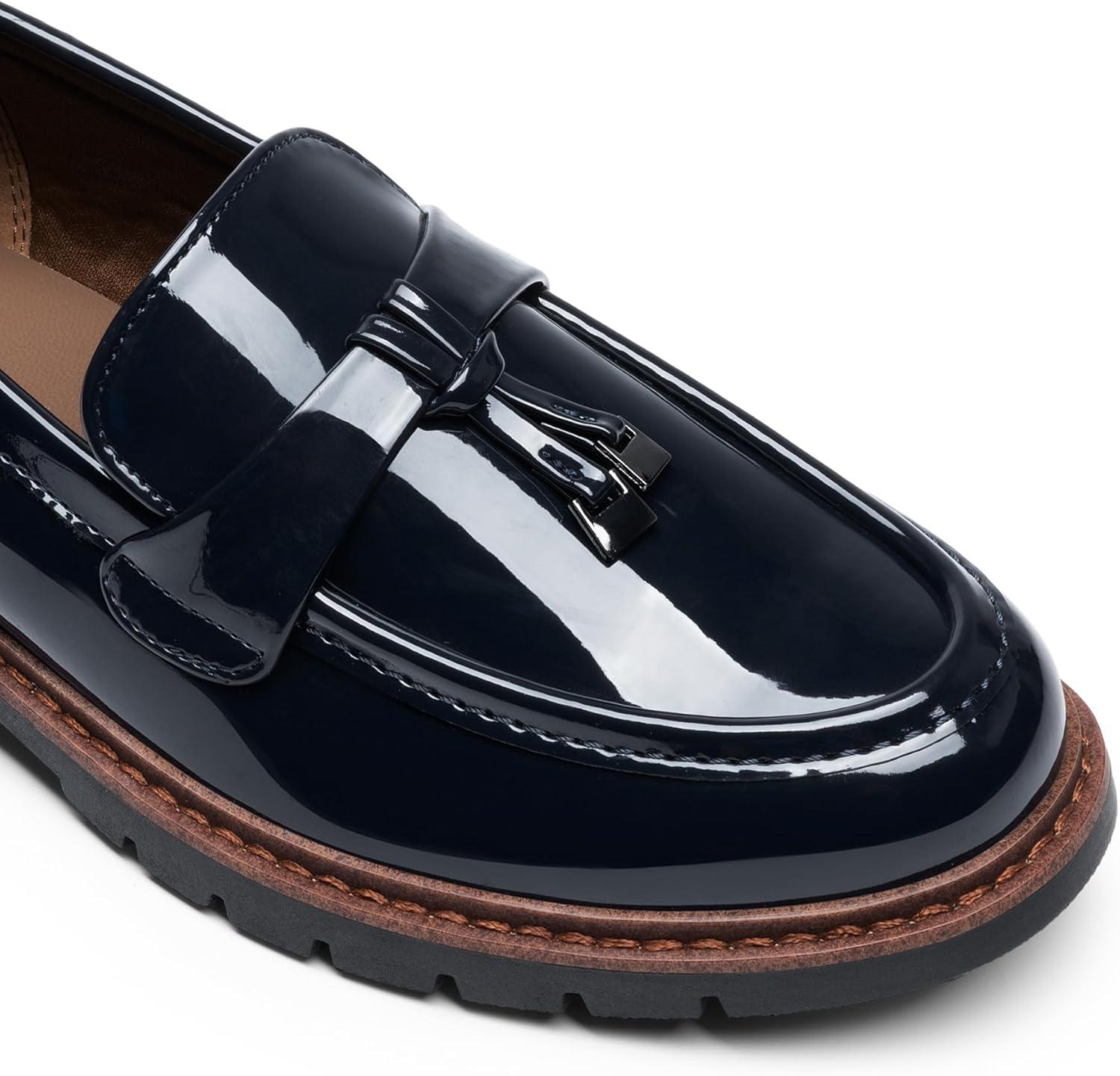 imageDREAM PAIRS Loafers for Women Slip On Loafer Comfortable Dressy Casual Business Office ShoesNavy