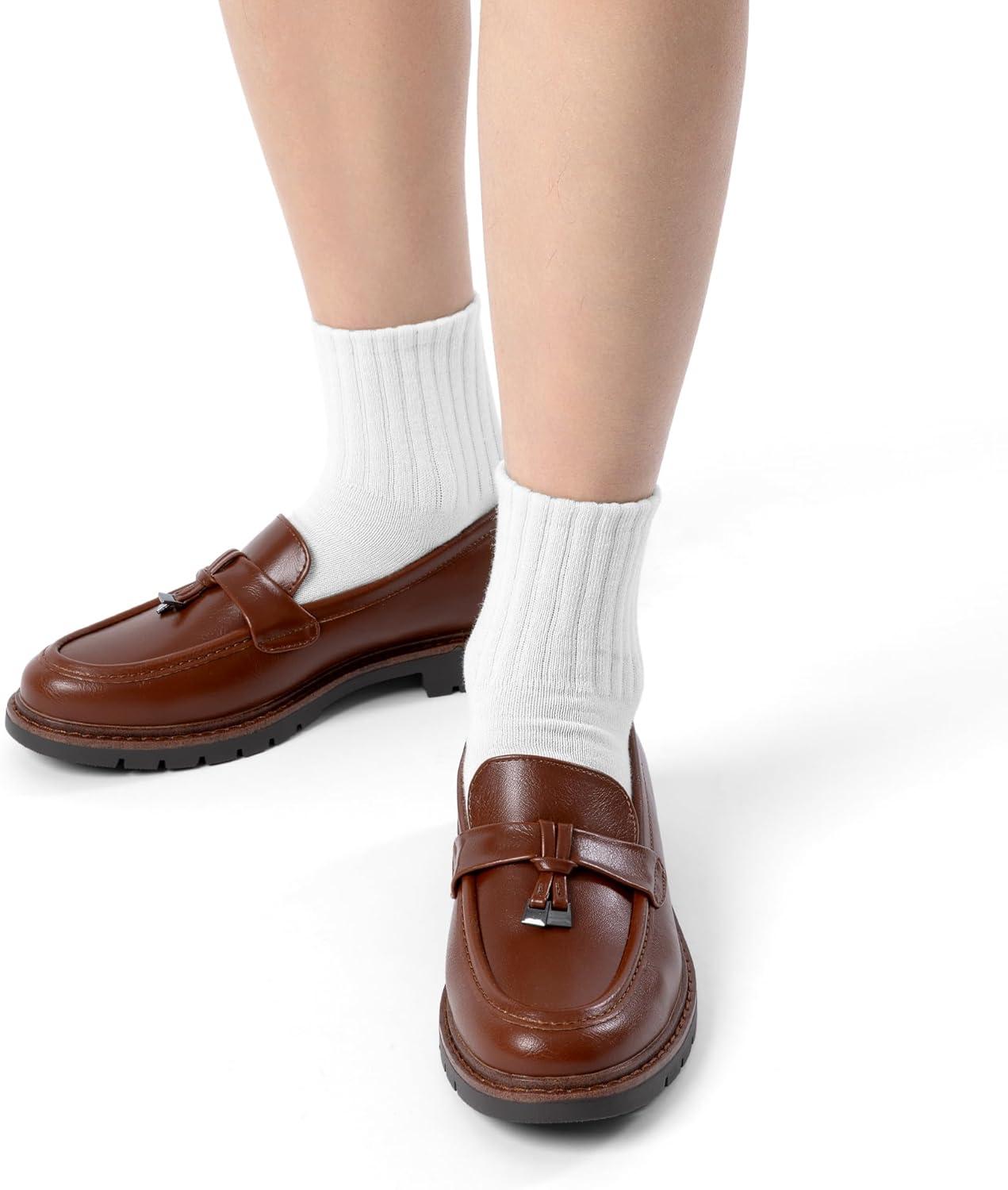 imageDREAM PAIRS Loafers for Women Slip On Loafer Comfortable Dressy Casual Business Office ShoesTan