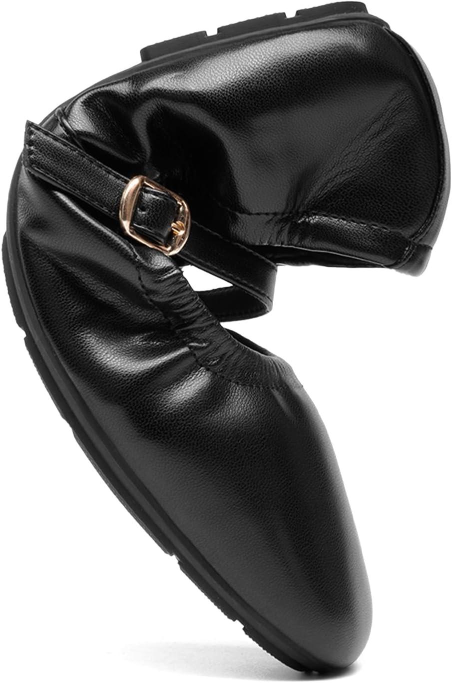 imageDREAM PAIRS Womens Ballet Flats Foldable Square Toe Mary Jane Flats Comfortable Slip On Dress Shoes Business Casual Work Mary Jane ShoesBlack