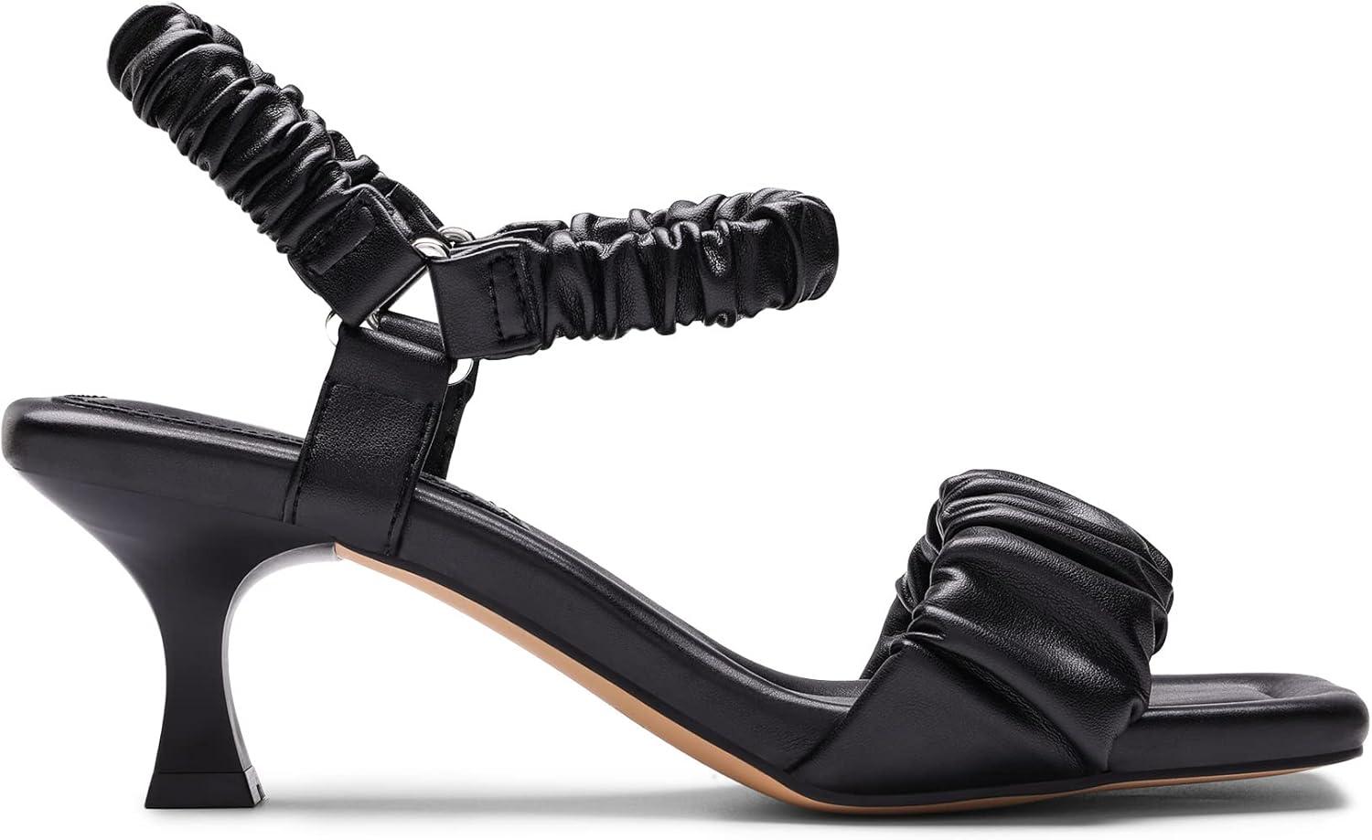 imageDREAM PAIRS Kitten Heels for Women Comfortable Low Heels Sandals Suqare Open Toe Cute Wedding Party Evening Prom Dance Strap Dress Pump Sandals ShoesBlack