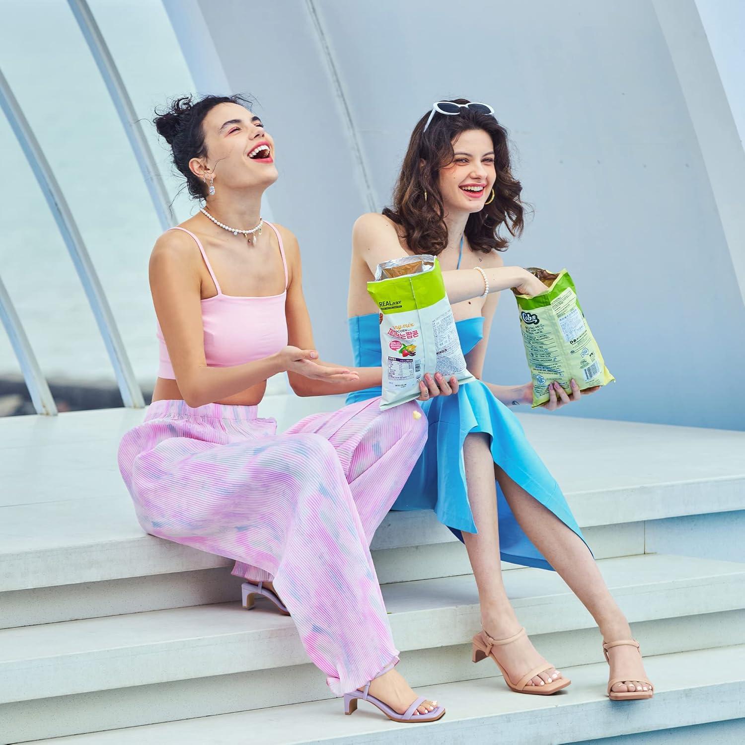 imageDREAM PAIRS Womens Heels Open Toe Ankle Strap Square Cute Wedding Party Sandal Comfort Dress Shoes HeraNude