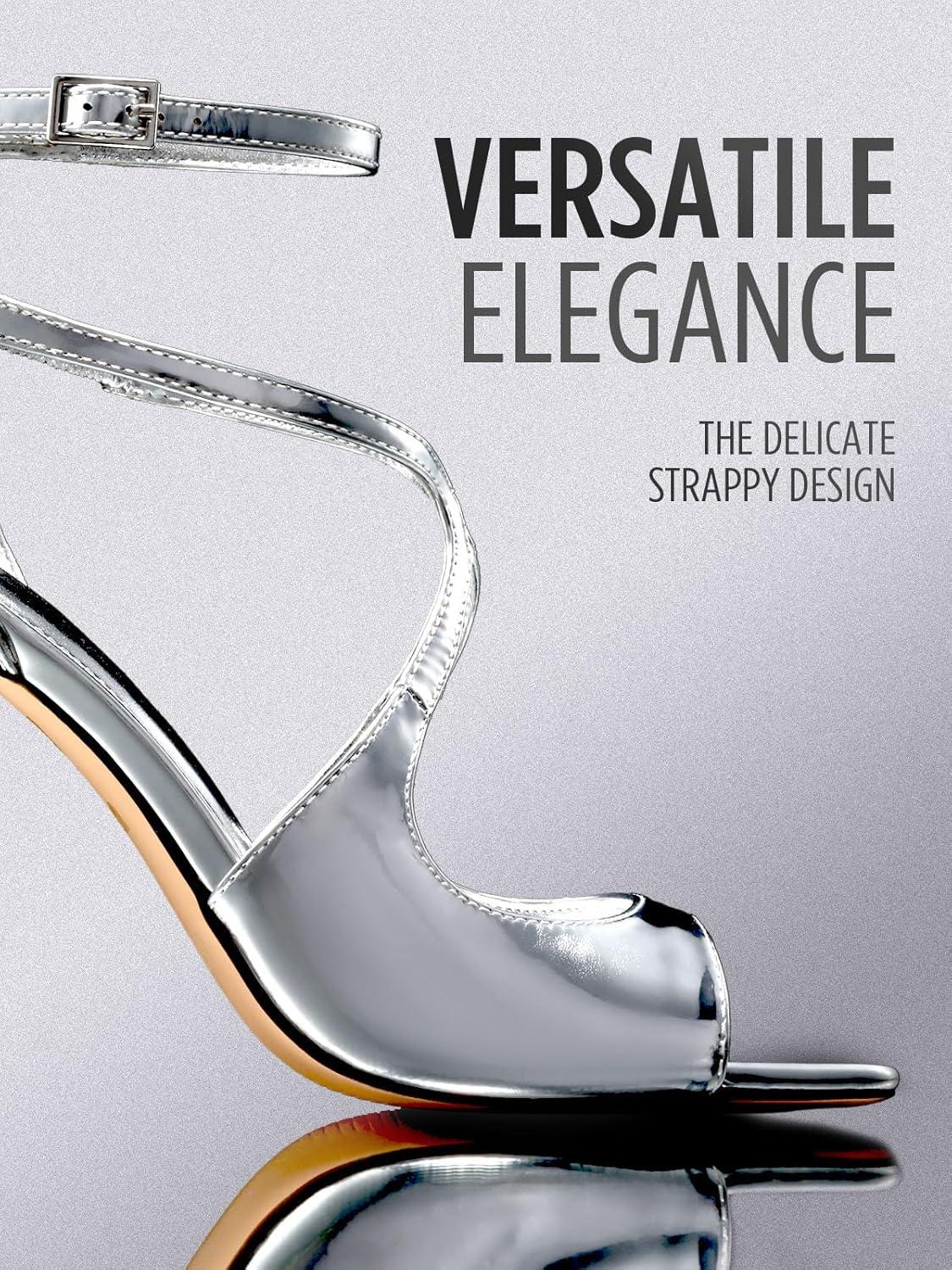 imageDREAM PAIRS Womens High Heels Sexy Cross Square Open Toe Strappy Dressy Sexy Stylish Stilettos Heels SandalsSilverpat