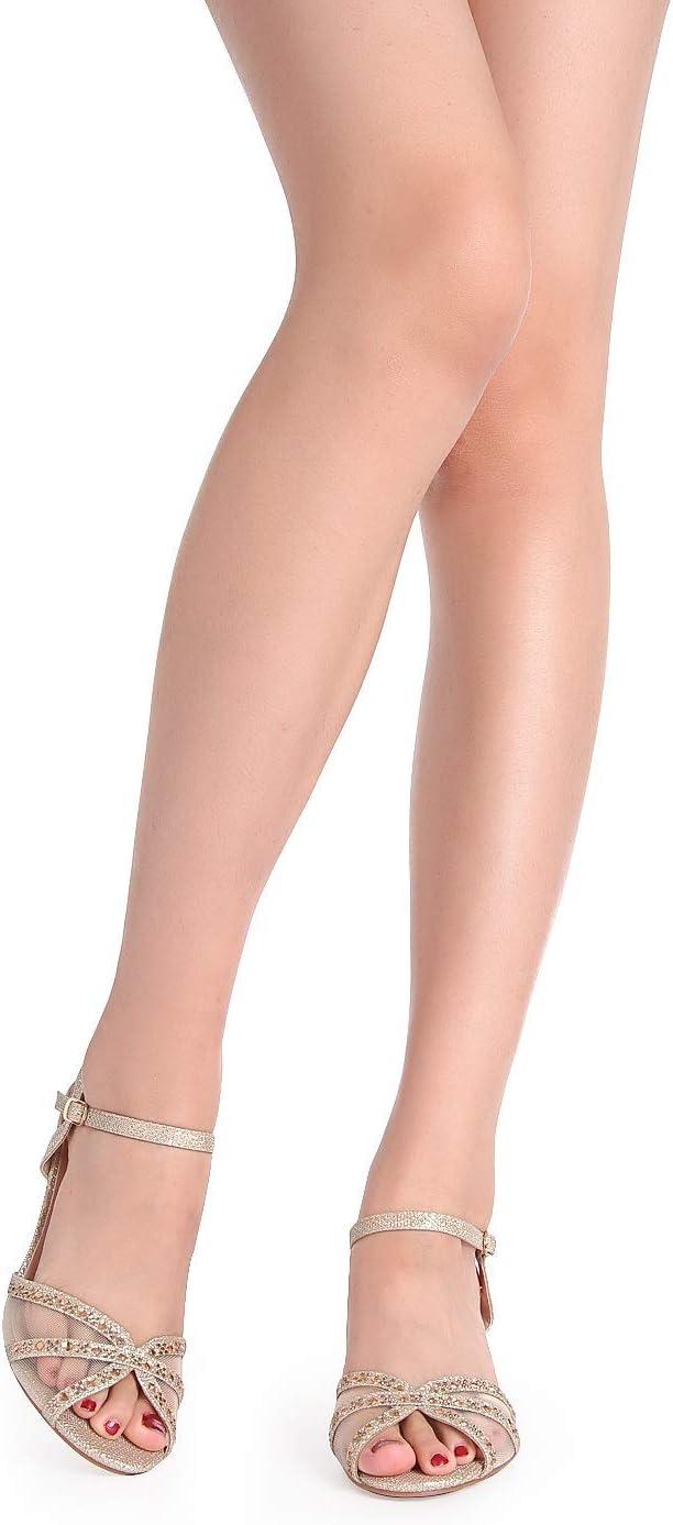 imageDREAM PAIRS Womens Nina Low Heel Pump Sandals150gold