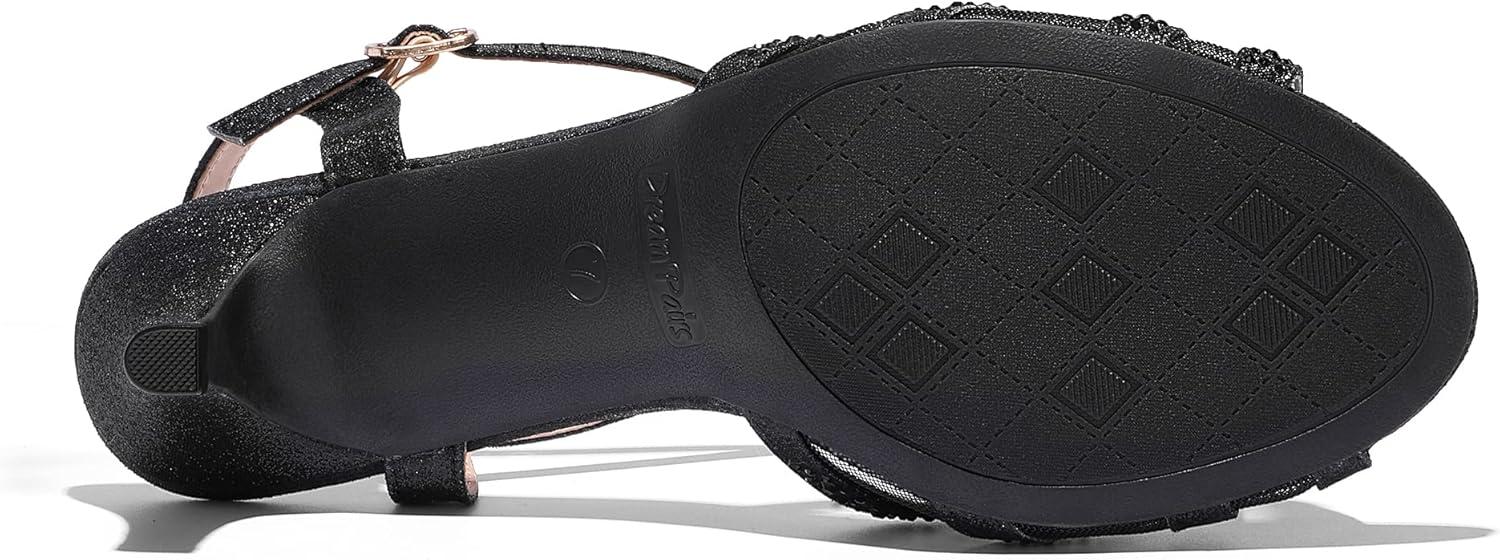 imageDREAM PAIRS Womens Nina Low Heel Pump Sandals166black