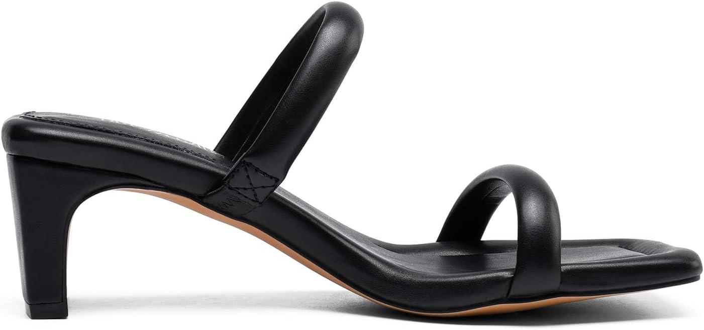 imageDREAM PAIRS Womens Square Toe Heels for Women Two Strap Open Toe Low Block Chunky Heels Sandals Dress Pumps ShoesBlack