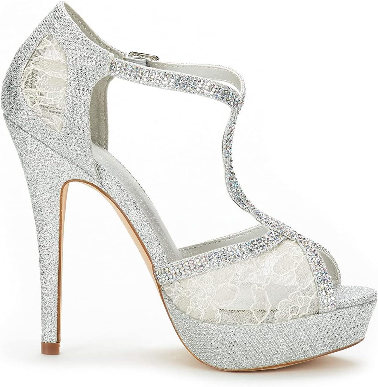 imageDREAM PAIRS womens Heeled SandalsSilver