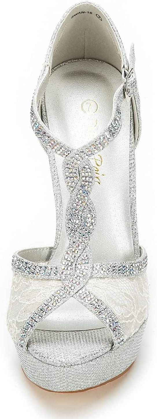 imageDREAM PAIRS womens Heeled SandalsSilver