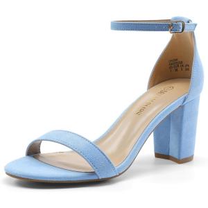 Dream Pairs Womens Chunkle(Baby/Blue/Suede)