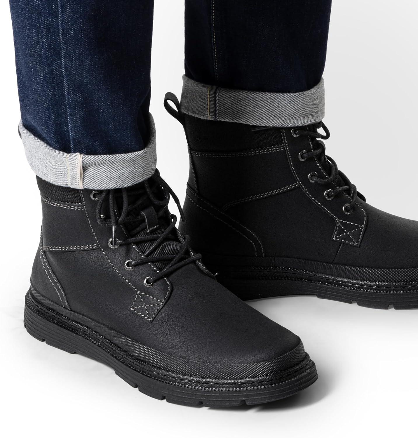 imageBruno Marc Mens Snow Winter Insulated Waterproof Outdoor BootsBlack