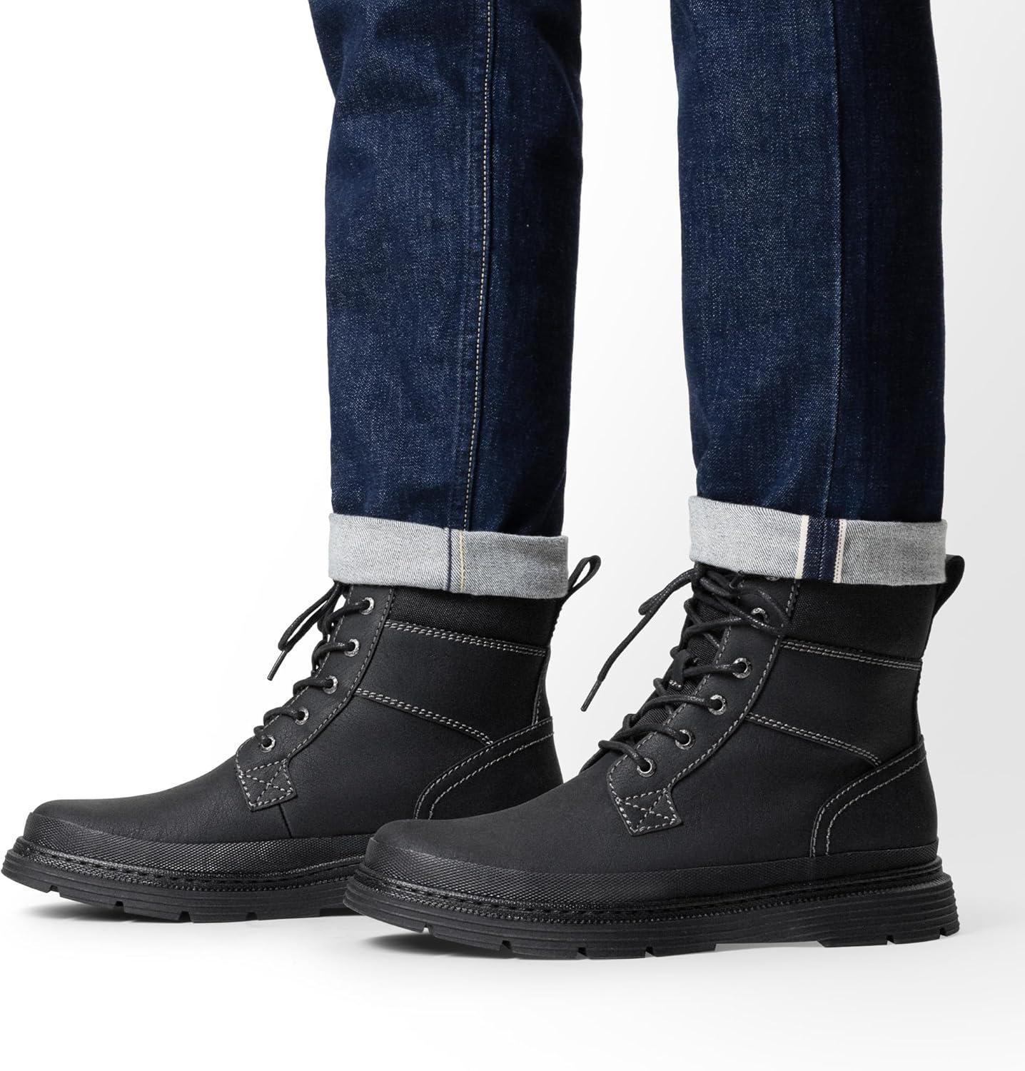 imageBruno Marc Mens Snow Winter Insulated Waterproof Outdoor BootsBlack