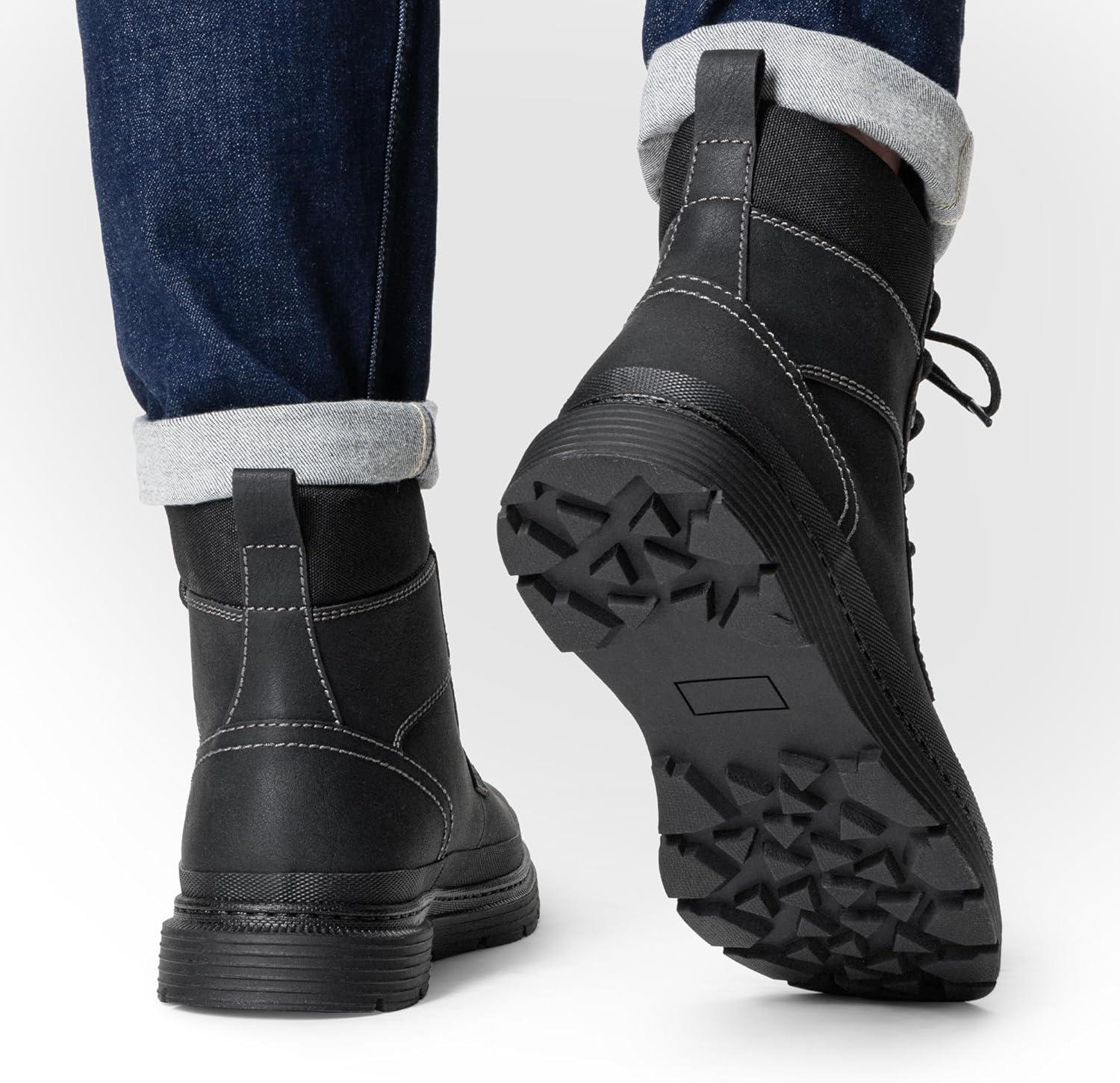 imageBruno Marc Mens Snow Winter Insulated Waterproof Outdoor BootsBlack
