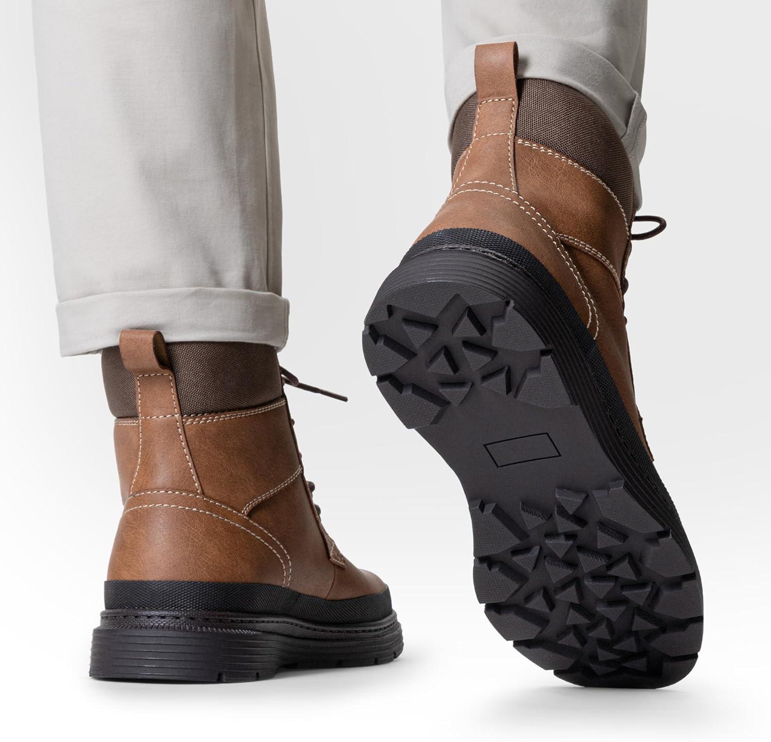 imageBruno Marc Mens Snow Winter Insulated Waterproof Outdoor BootsBrown