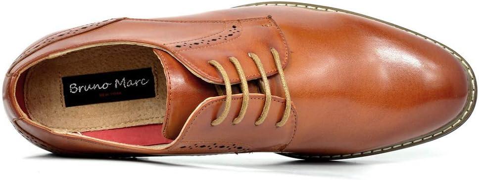 imageBruno Marc Mens Leather Lined Dress Oxfords ShoesBrown