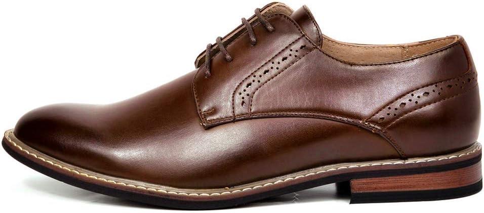 imageBruno Marc Mens Leather Lined Dress Oxfords ShoesDark Brown