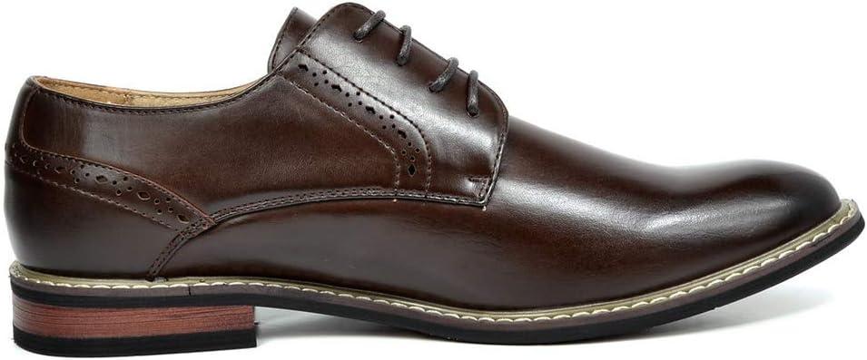 imageBruno Marc Mens Leather Lined Dress Oxfords ShoesDark Brown