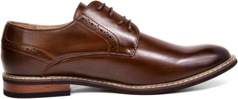 imageBruno Marc Mens Leather Lined Dress Oxfords ShoesDark Brown