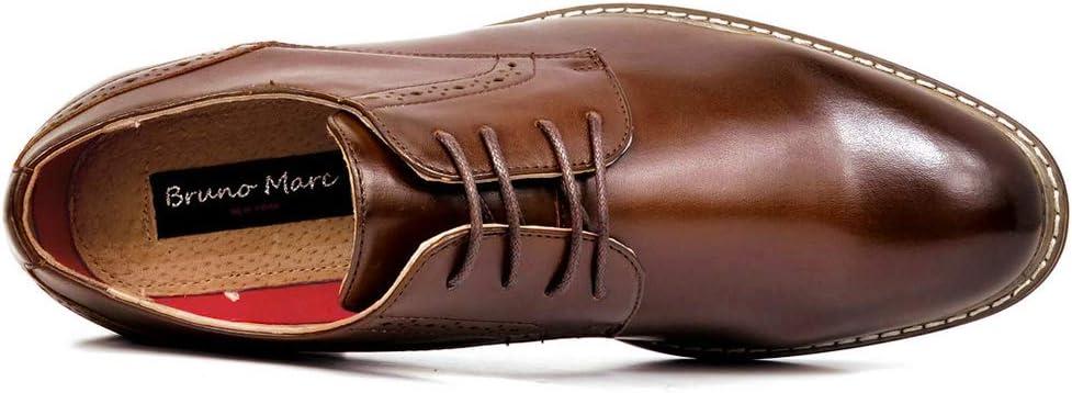 imageBruno Marc Mens Leather Lined Dress Oxfords ShoesDark Brown