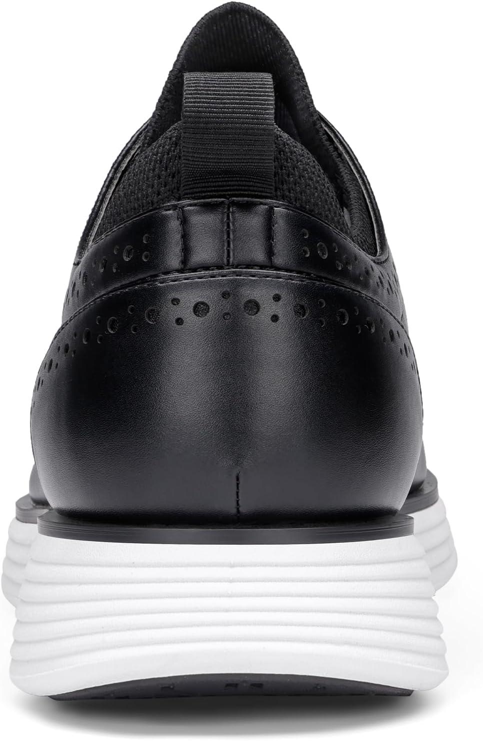 imageBruno Marc Mens MaxFlex Dress Sneakers Oxfords Casual Wingtip Brogue ShoesBlack