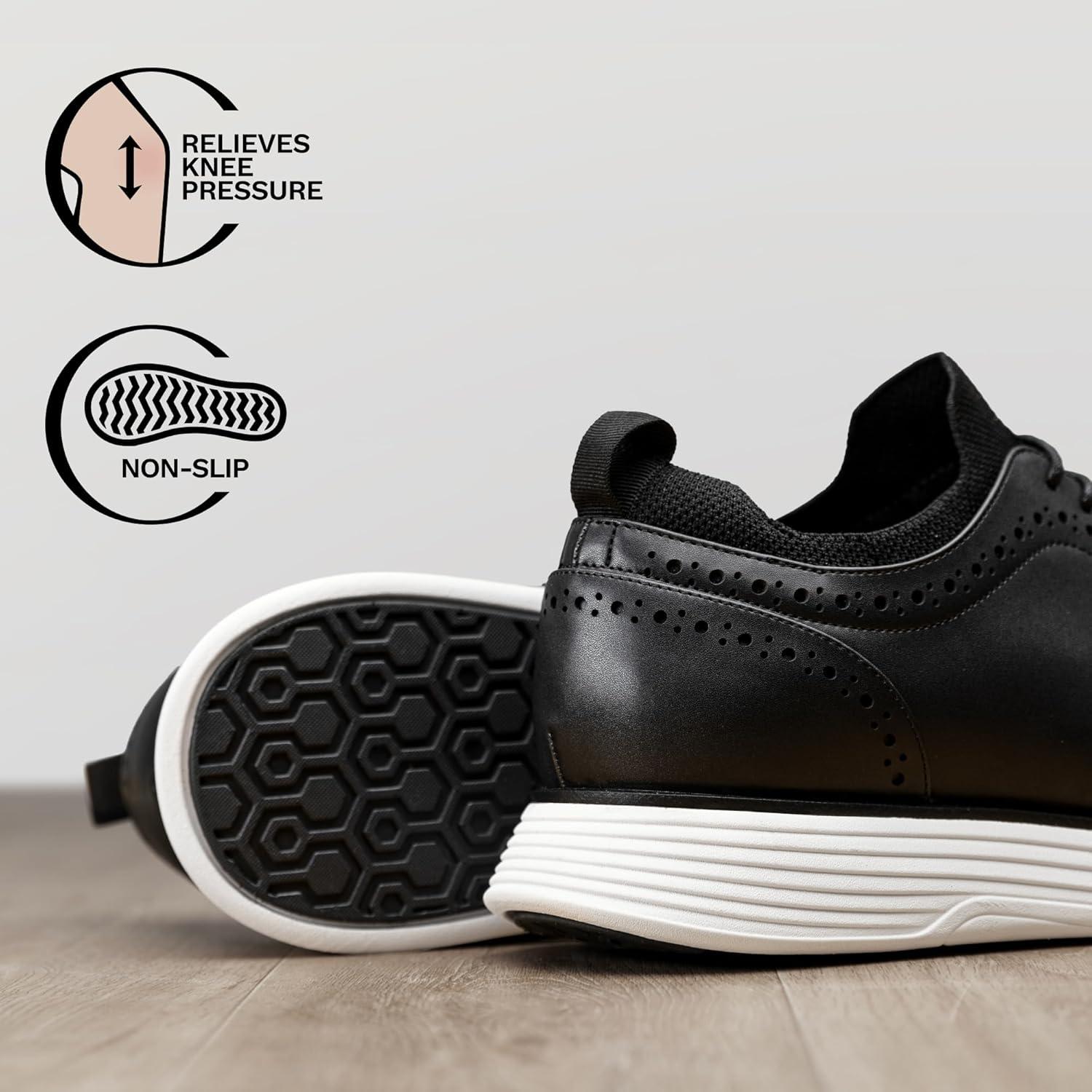 imageBruno Marc Mens MaxFlex Dress Sneakers Oxfords Casual Wingtip Brogue ShoesBlack