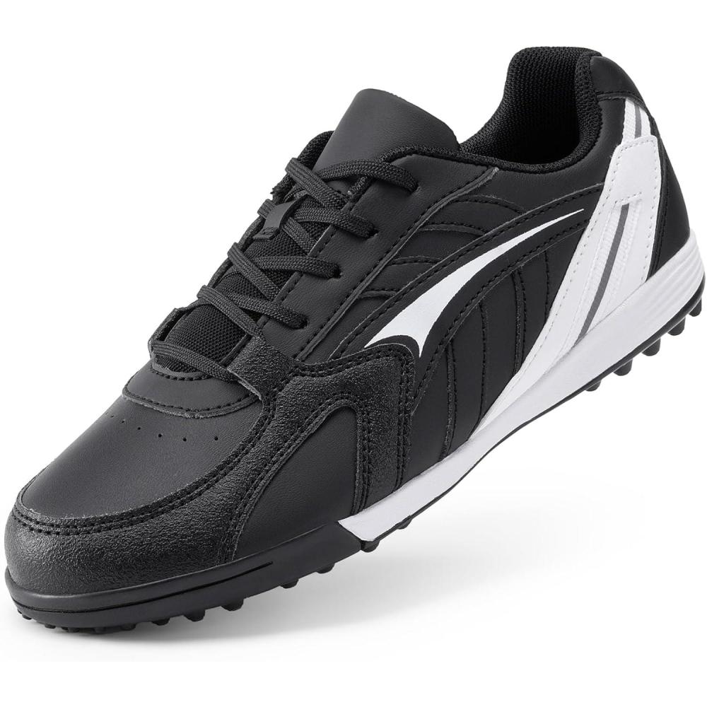 imageDREAM PAIRS Boys Girls Soccer Cleats Kids Youth Baseball Softball Cleats Outdoor Sneaker for LittleBig KidToddlerBlackWhite