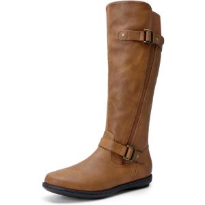 DREAM PAIRS Women’s Faux Fur-Lined Knee High Winter Boots Fall Tall Boots(Camel)