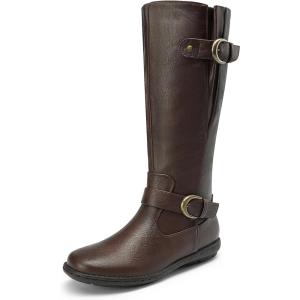 DREAM PAIRS Women’s Faux Fur-Lined Knee High Winter Boots Fall Tall Boots(Classic Brown)