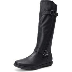 DREAM PAIRS Women’s Faux Fur-Lined Knee High Winter Boots Fall Tall Boots(Trace-black)