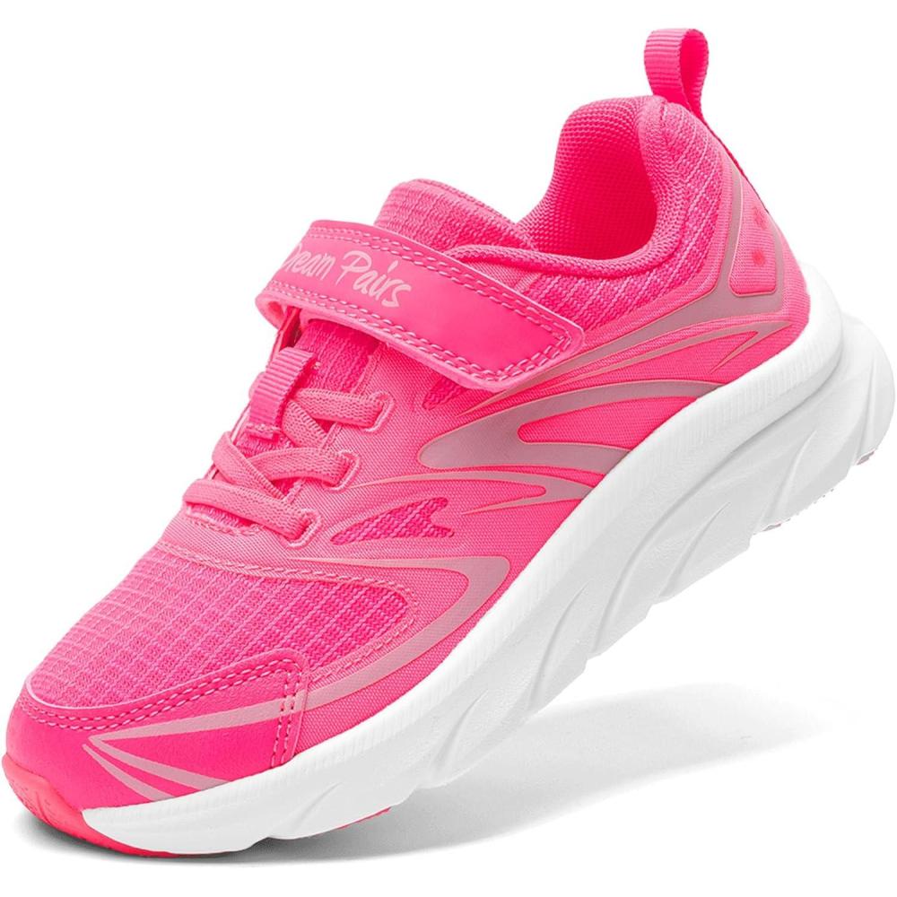 imageDREAM PAIRS Boys Girls Shoes Kids Tennis Athletic Running Gym School Sneakers for Little Big KidHot Pink