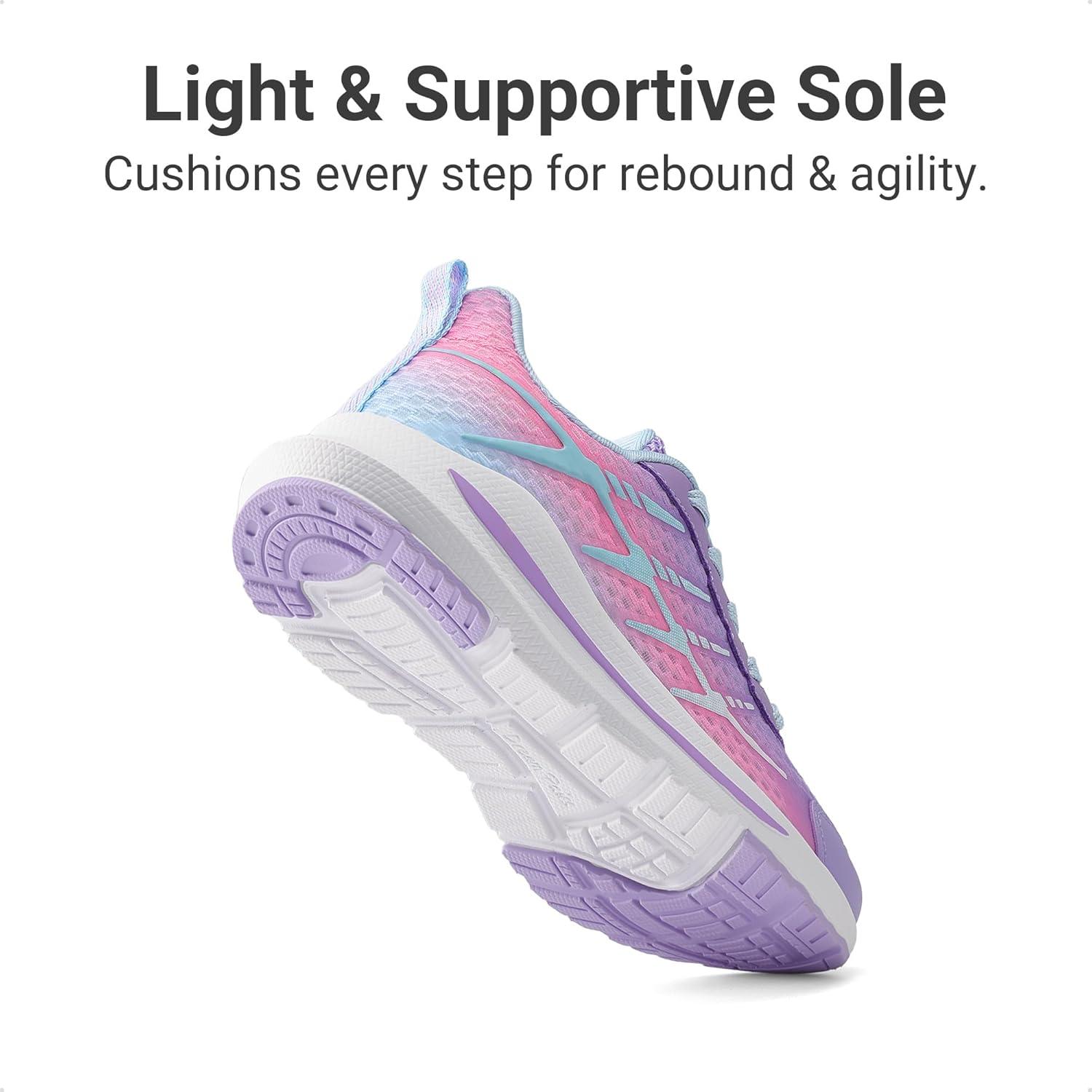 imageDREAM PAIRS Boys Girls Shoes Kids Tennis Athletic Running Footwear Lace Up Walking DuraPlay Breathable Lightweight Sneakers for LittleBig KidPurpleBlue