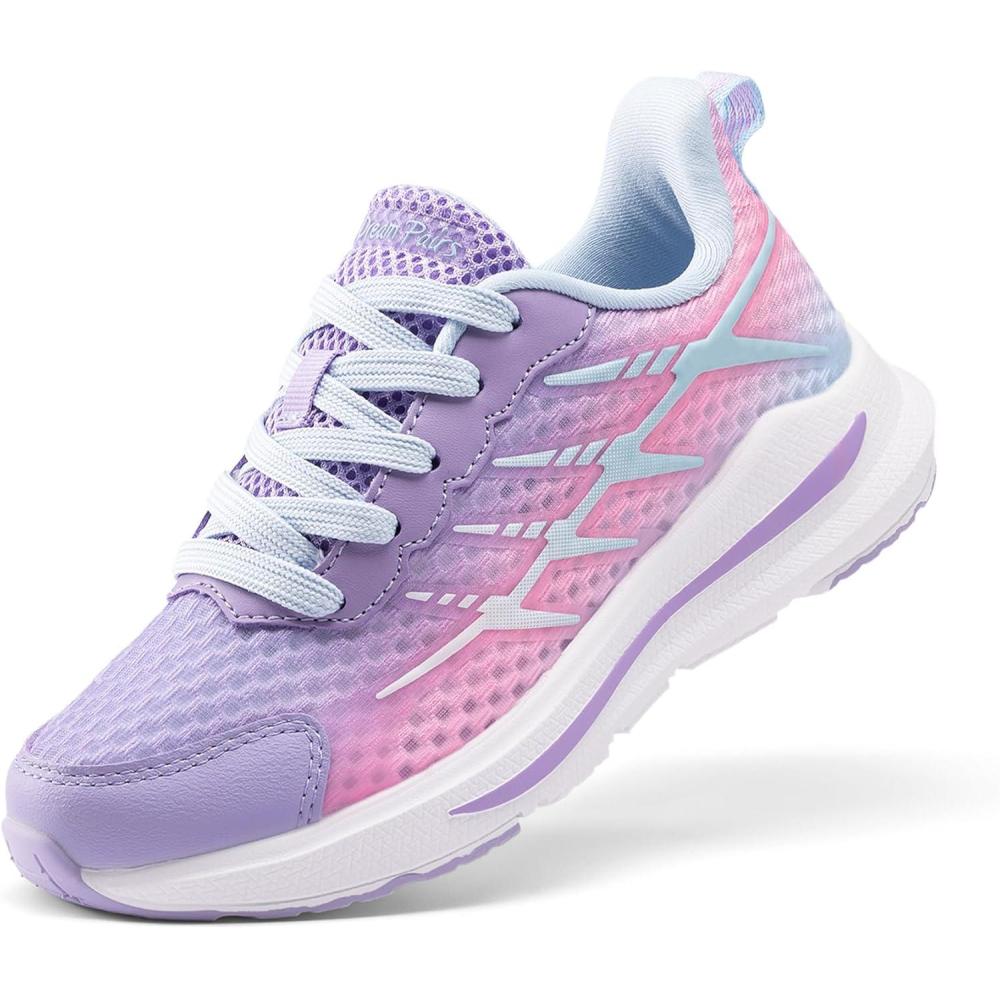 imageDREAM PAIRS Boys Girls Shoes Kids Tennis Athletic Running Footwear Lace Up Walking DuraPlay Breathable Lightweight Sneakers for LittleBig KidPurpleBlue