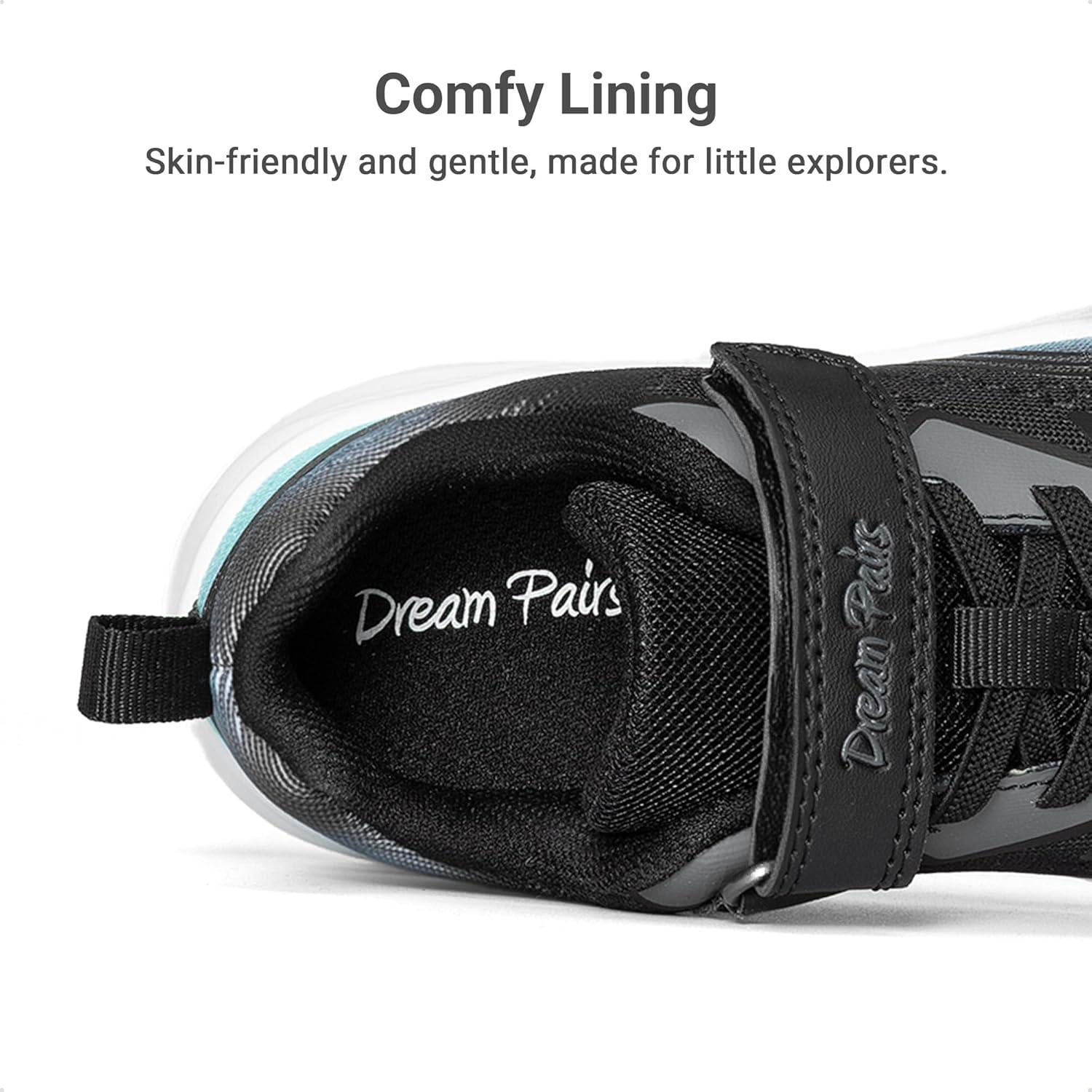 imageDREAM PAIRS Boys Girls Shoes Kids Tennis Sneakers Athletic Running Walking School Gym Lightweight Footwear for LittleBig KidBlackBlue