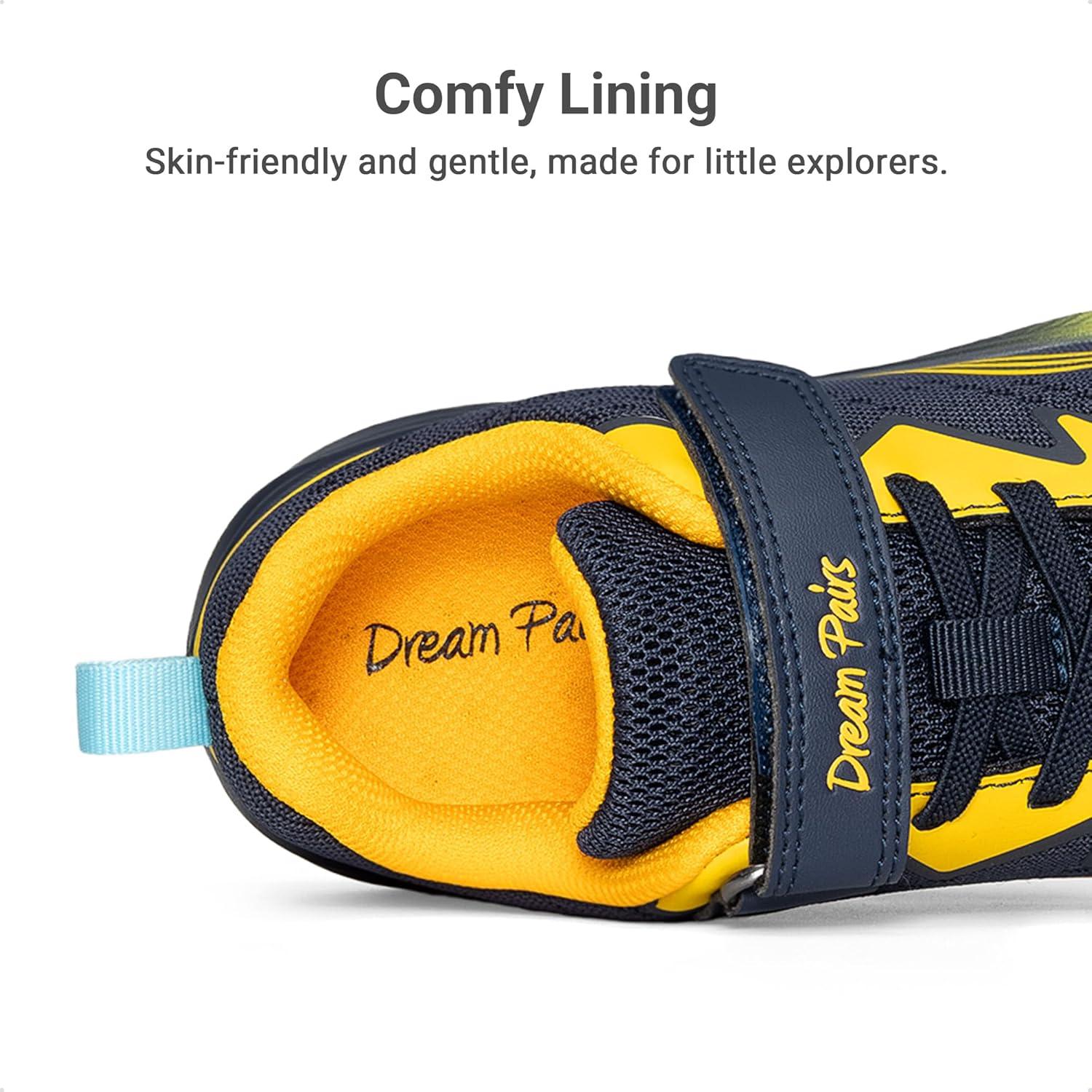 imageDREAM PAIRS Boys Girls Shoes Kids Tennis Sneakers Athletic Running Walking School Gym Lightweight Footwear for LittleBig KidNavyYellow