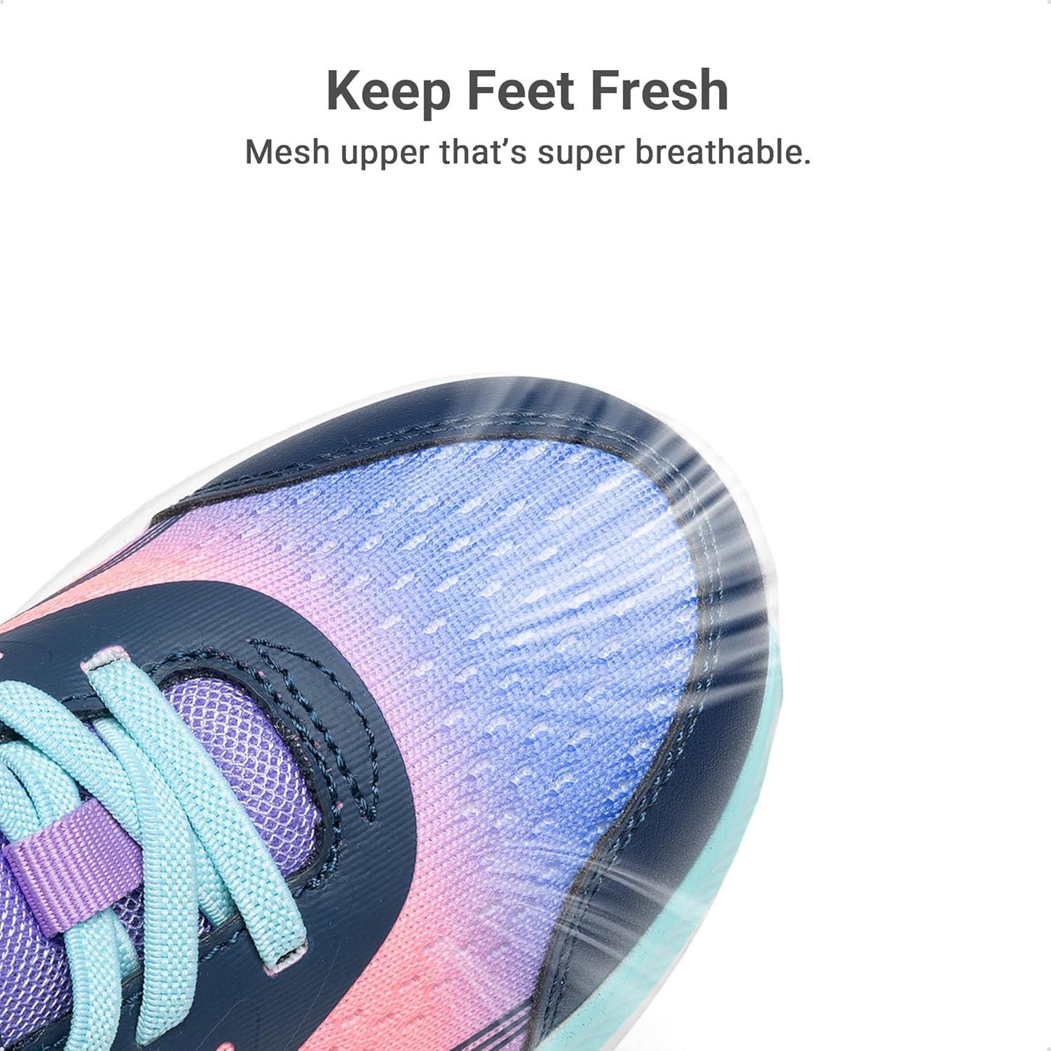 imageDREAM PAIRS Boys Girls Shoes Kids Tennis Sneakers Athletic Running Walking School Gym Lightweight Footwear for LittleBig KidRainbowBlue