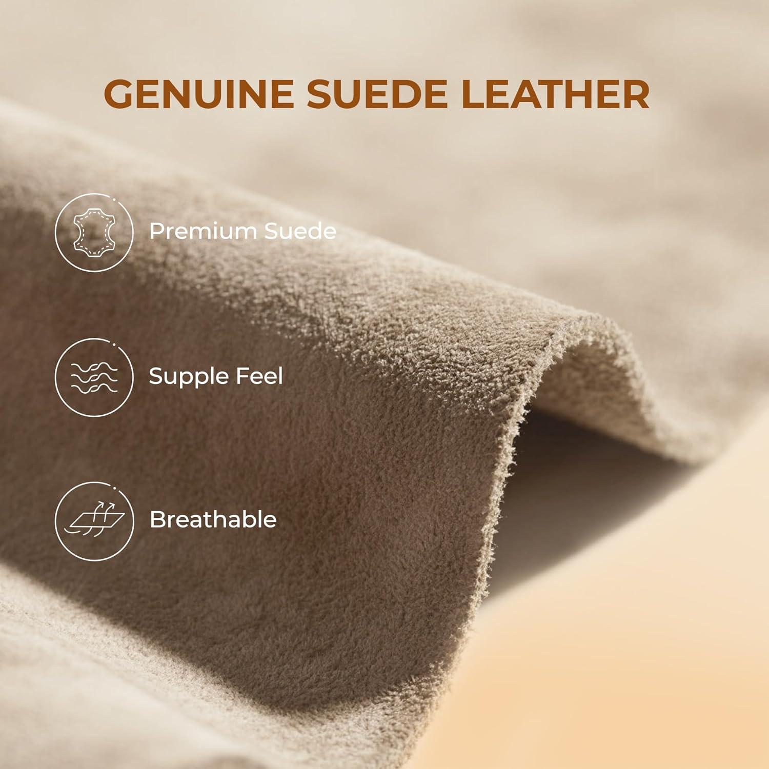 imageDREAM PAIRS Womens Fuzzy Cozy Slippers Genuine Suede Indoor Outdoor Fluffy Home Comfy Winter Slip On Cute Warm Memory Foam Furry Shoes FuzzyEasy