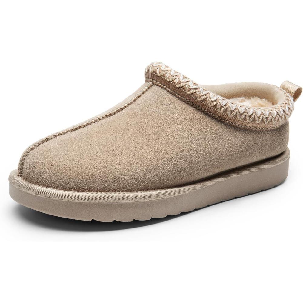 imageDREAM PAIRS Womens Fuzzy Cozy Slippers Genuine Suede Indoor Outdoor Fluffy Home Comfy Winter Slip On Cute Warm Memory Foam Furry Shoes FuzzyEasy