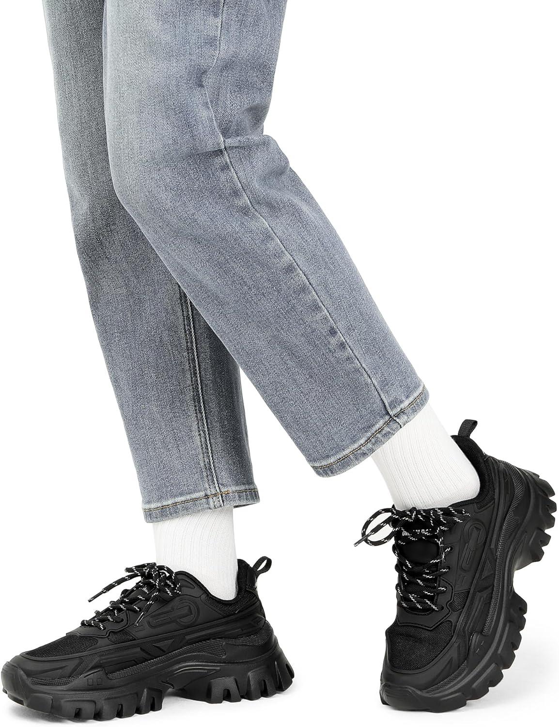 imageDREAM PAIRS Womens Chunky Platform Fashion SneakersBlackbold