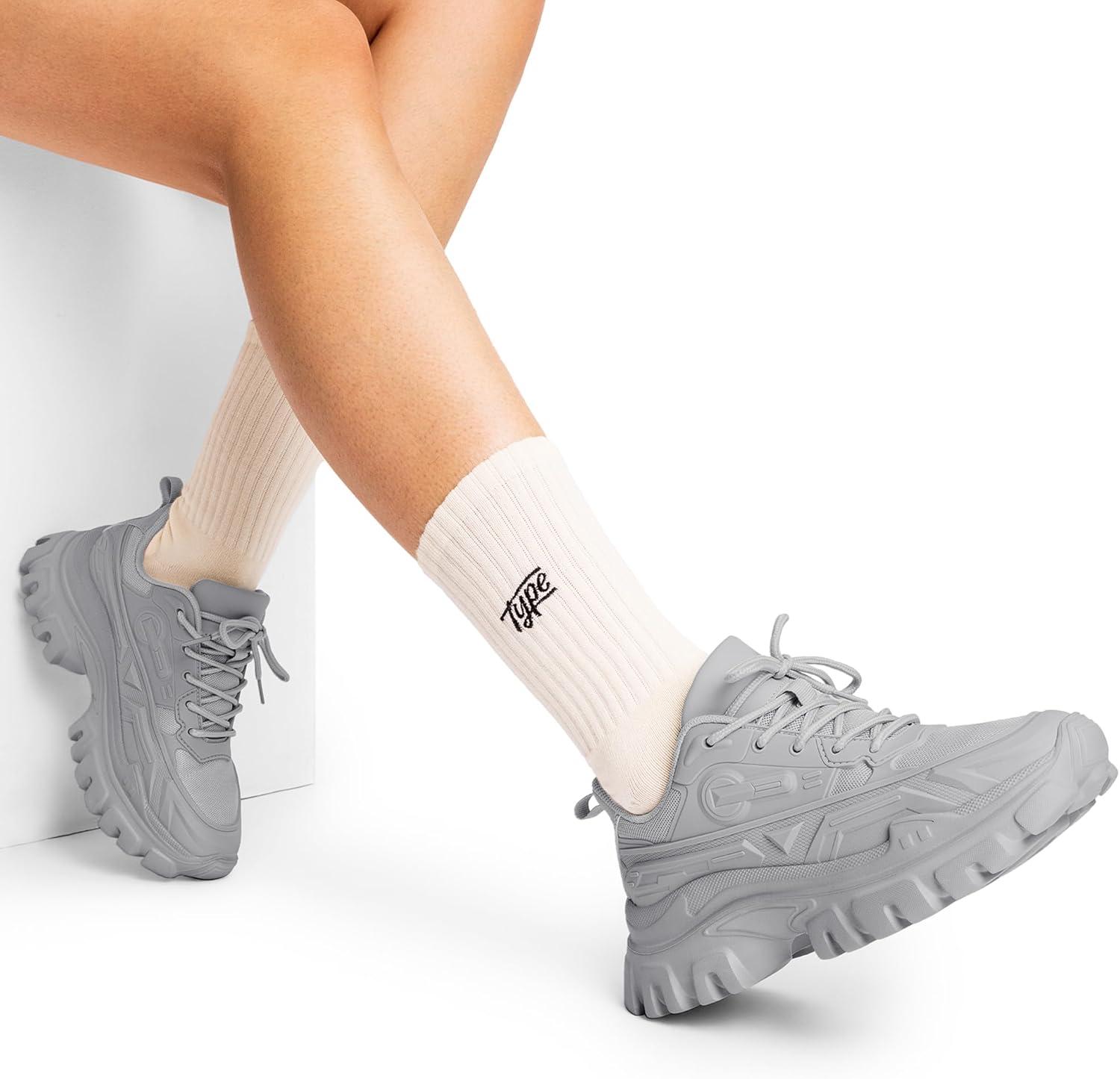 imageDREAM PAIRS Womens Chunky Platform Fashion SneakersGreybold