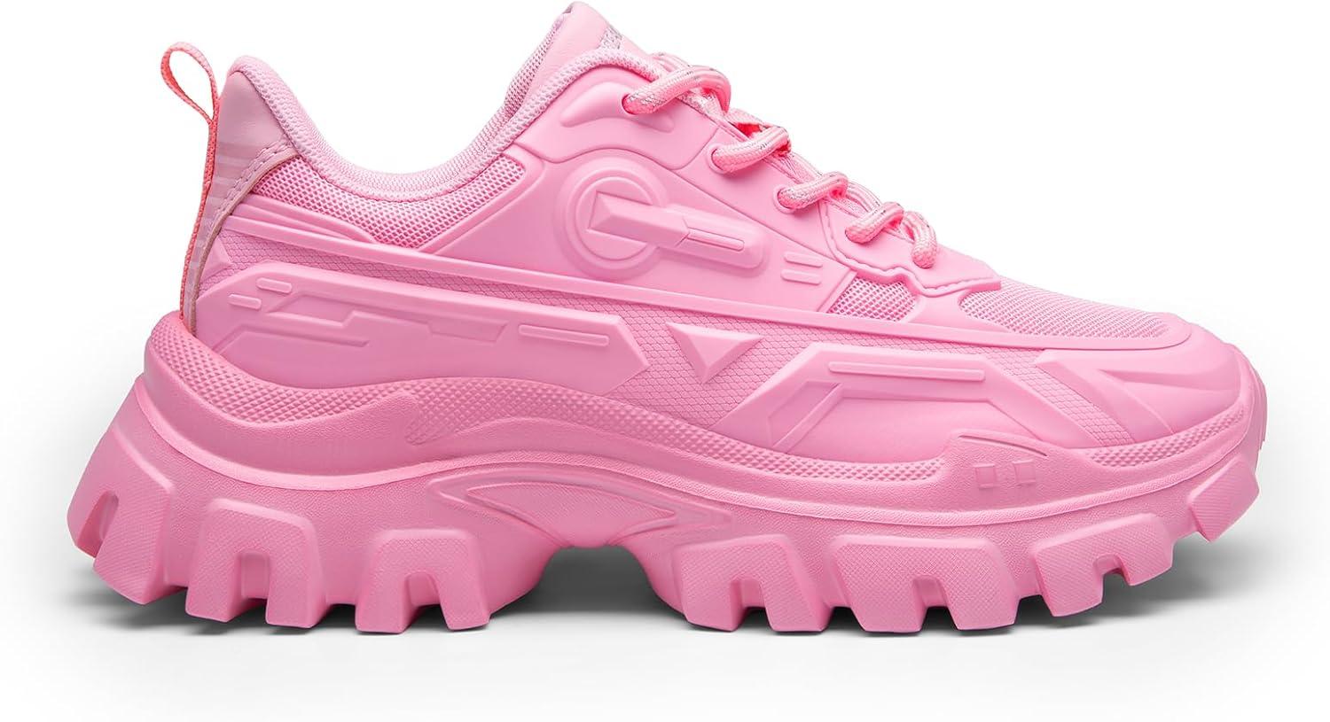 imageDREAM PAIRS Womens Chunky Platform Fashion SneakersPinkbold