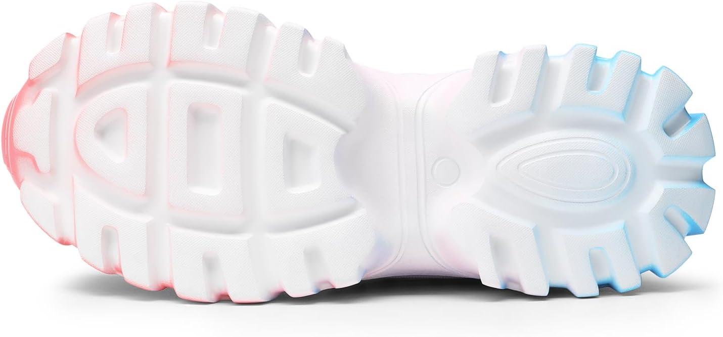 imageDREAM PAIRS Womens Chunky Platform Fashion SneakersRainbowbold