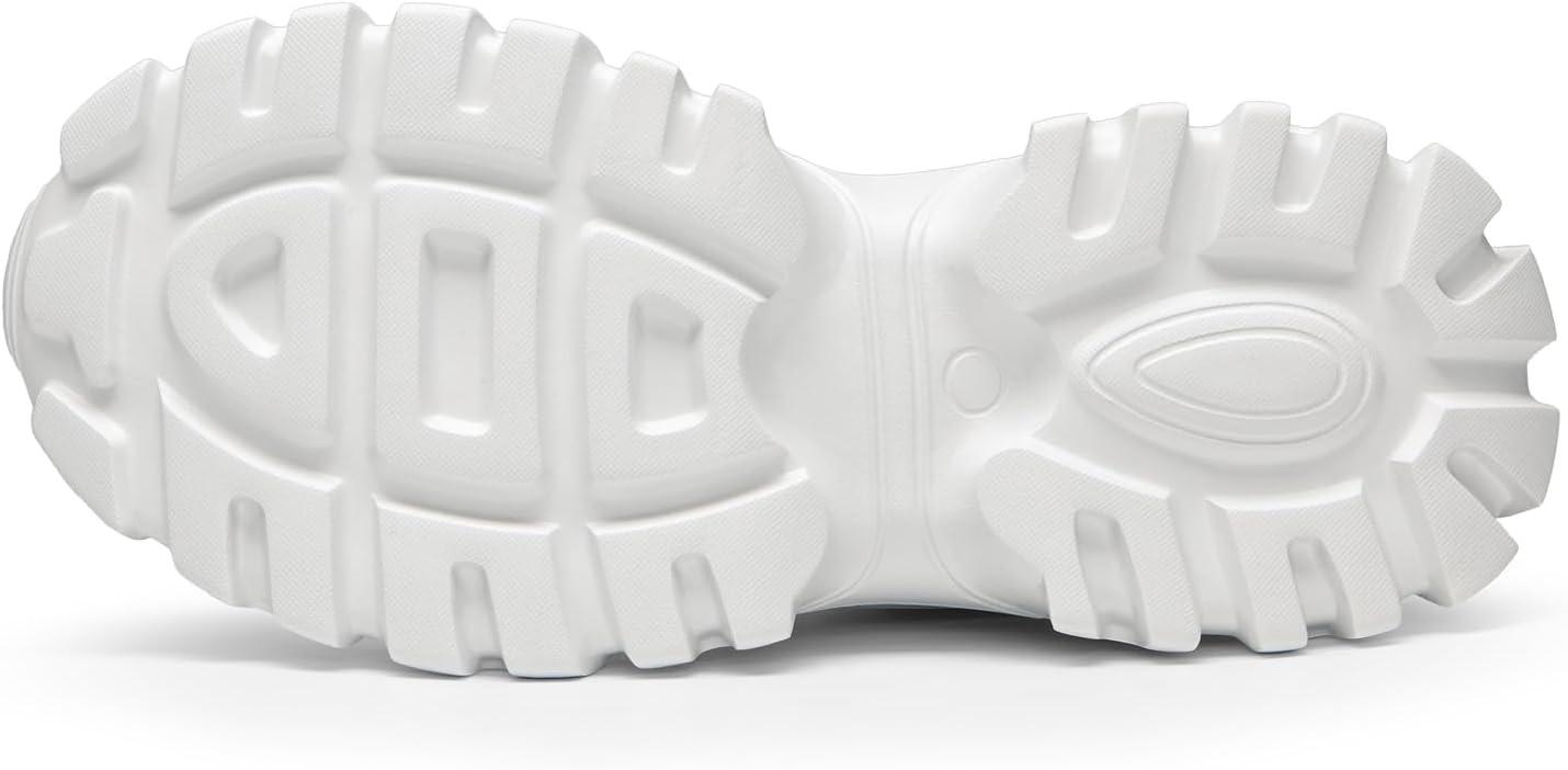 imageDREAM PAIRS Womens Chunky Platform Fashion SneakersWhiteGreenbold
