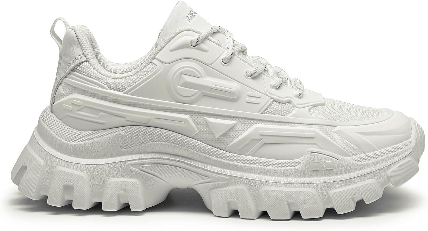 imageDREAM PAIRS Womens Chunky Platform Fashion SneakersWhitebold